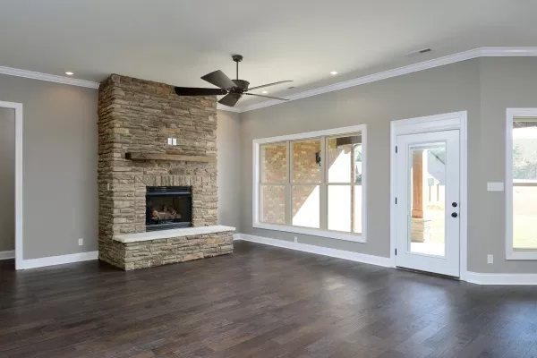 living room looking toward back porch